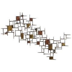 Modern Brutalist Style Art Wall Sculpture