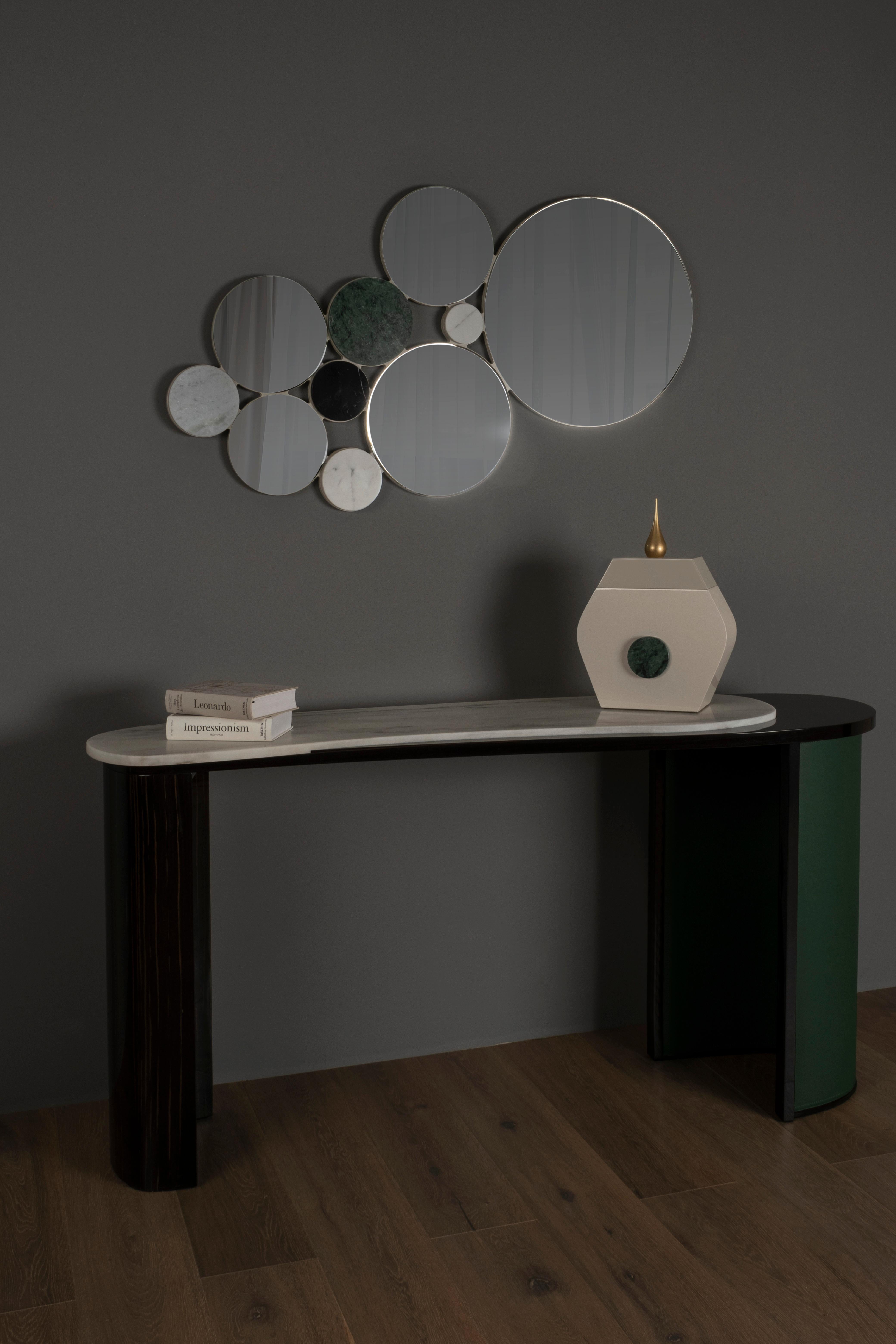 Modern Bubbles 19 Wall Mirror Handmade in Portugal by Greenapple For Sale 2