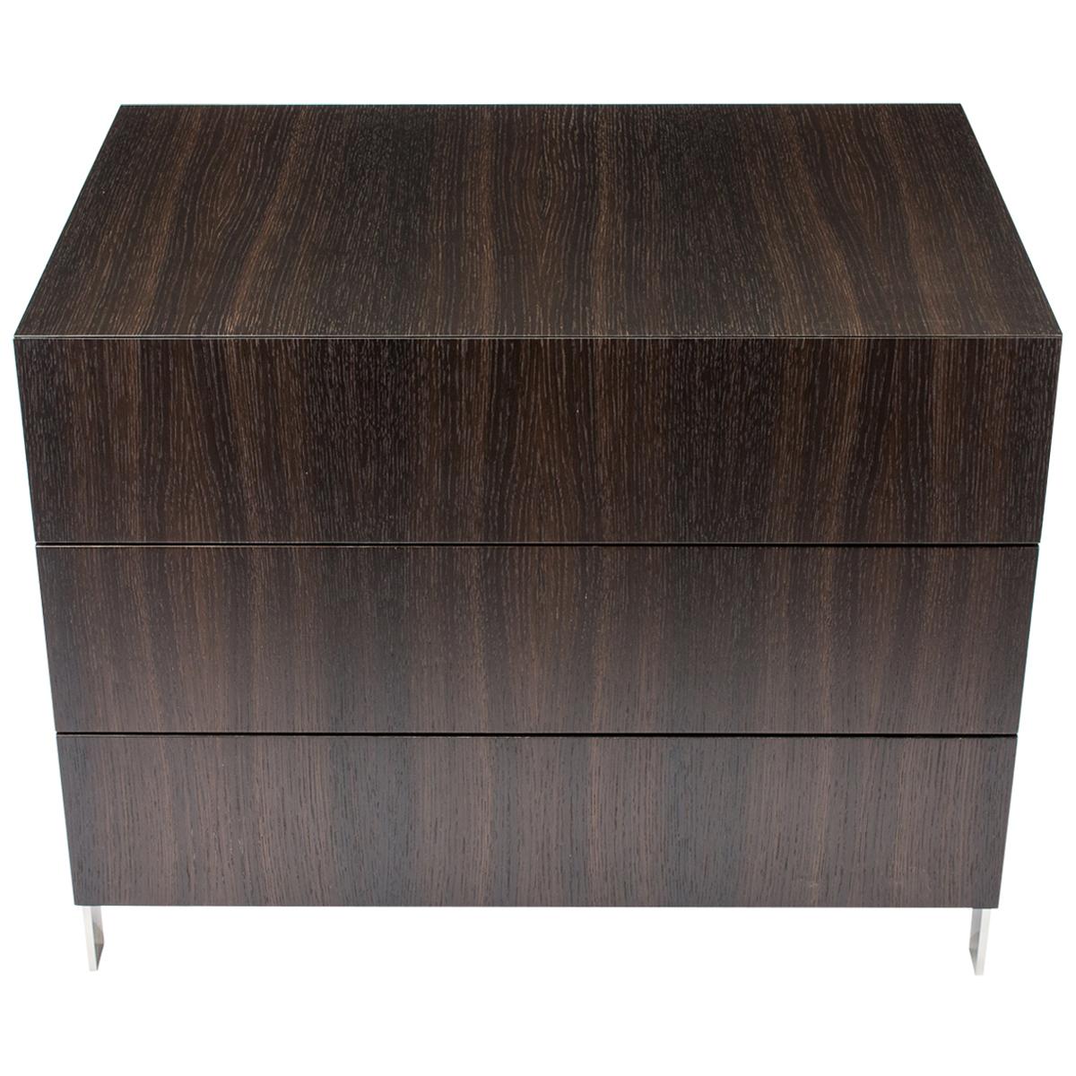 Modern Bureau in Fumed Ebony Oak, by Studio DiPaolo For Sale