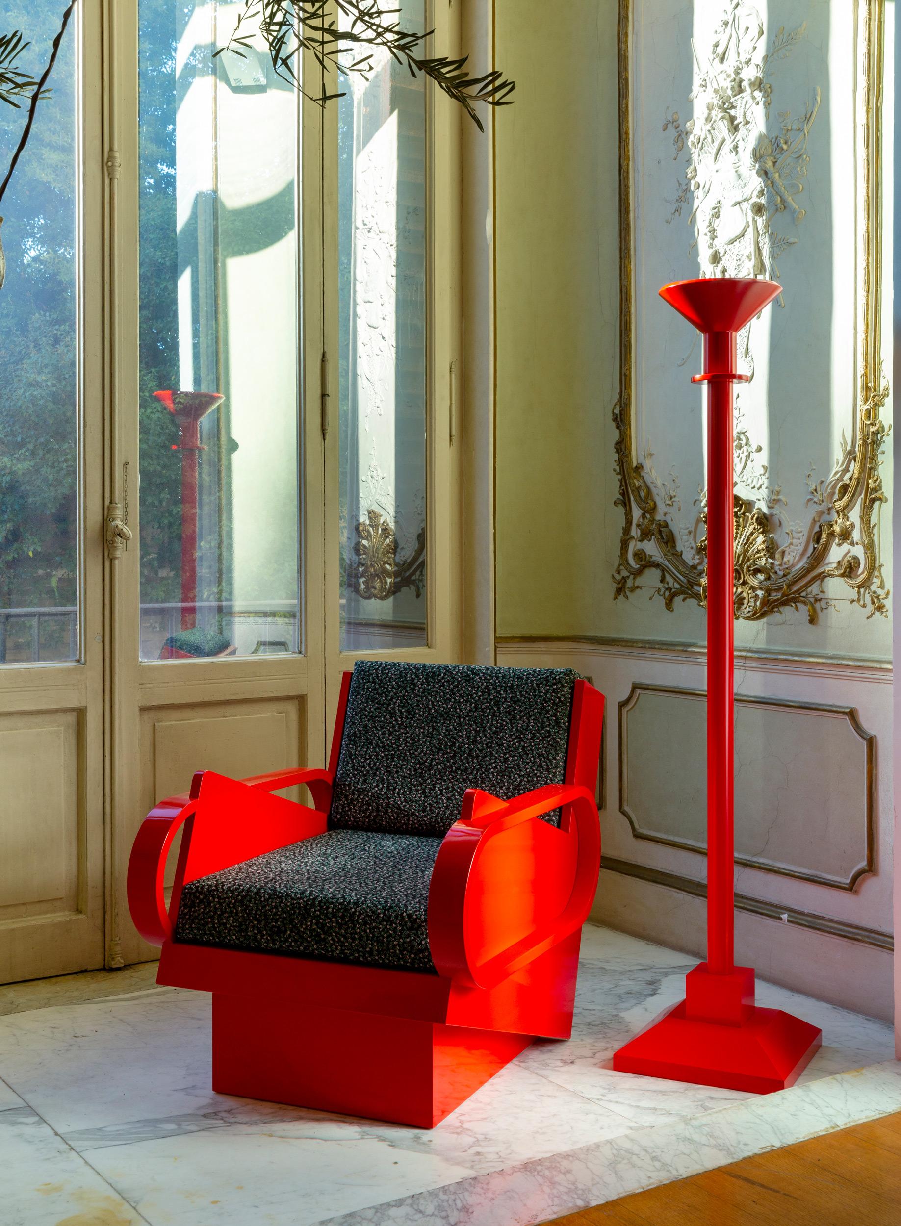 Moderner burgunderfarbener Sessel Hidden Entourage von Supaform im Angebot 3