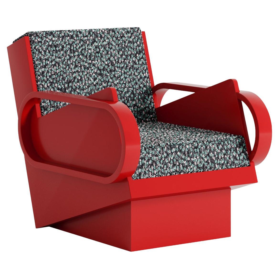 Modern Burgundy Armchair “Hidden Entourage” by Supaform
