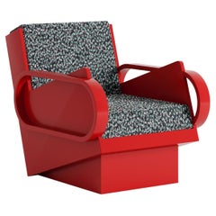 Modern Burgundy Armchair “Hidden Entourage” by Supaform