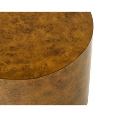 Modern Burl Round Accent Table