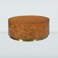 Modern Burl Round Coffee Table