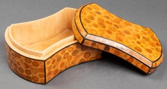 Modern Burl Veneer Covered Dresser Box