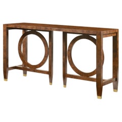 Consola moderna de nogal burl