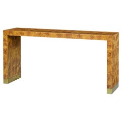 Consola Moderna de Madera Burl
