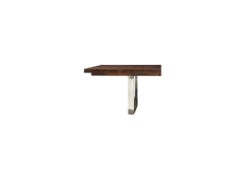 Modern Burl Wood Dining Table with Polished Chrome Legs