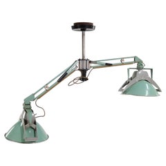 Modern Burton Green Surgical Double Ceiling Desk Light