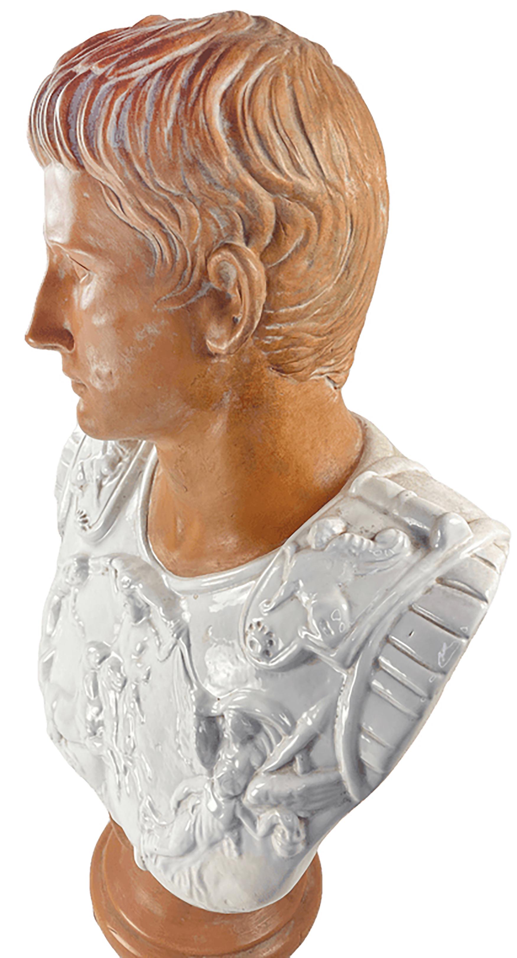 Italian Modern Bust of a Roman Soldier For Sale