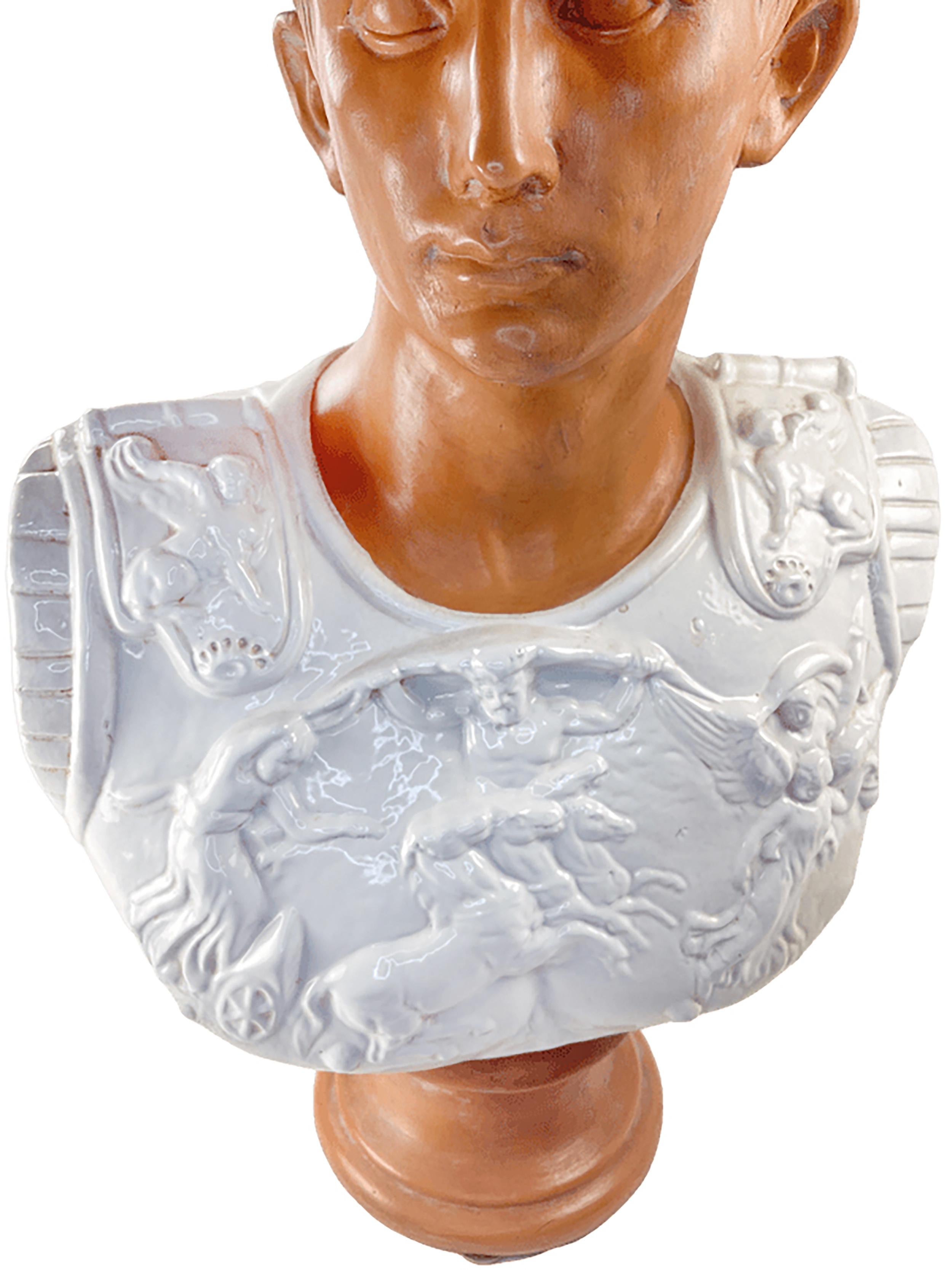 Italian Modern Bust of a Roman Soldier For Sale