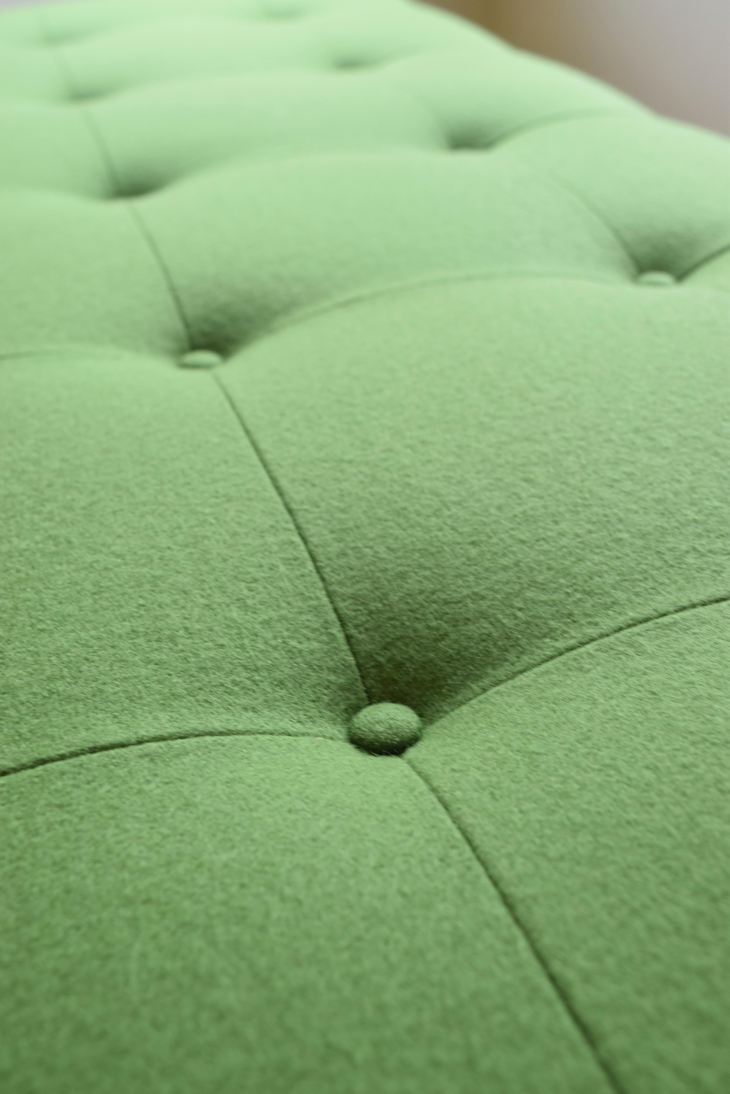 upholstered bench green