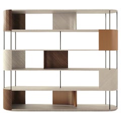 Modern by Carpanelli Gae Bookcase in wood and leather