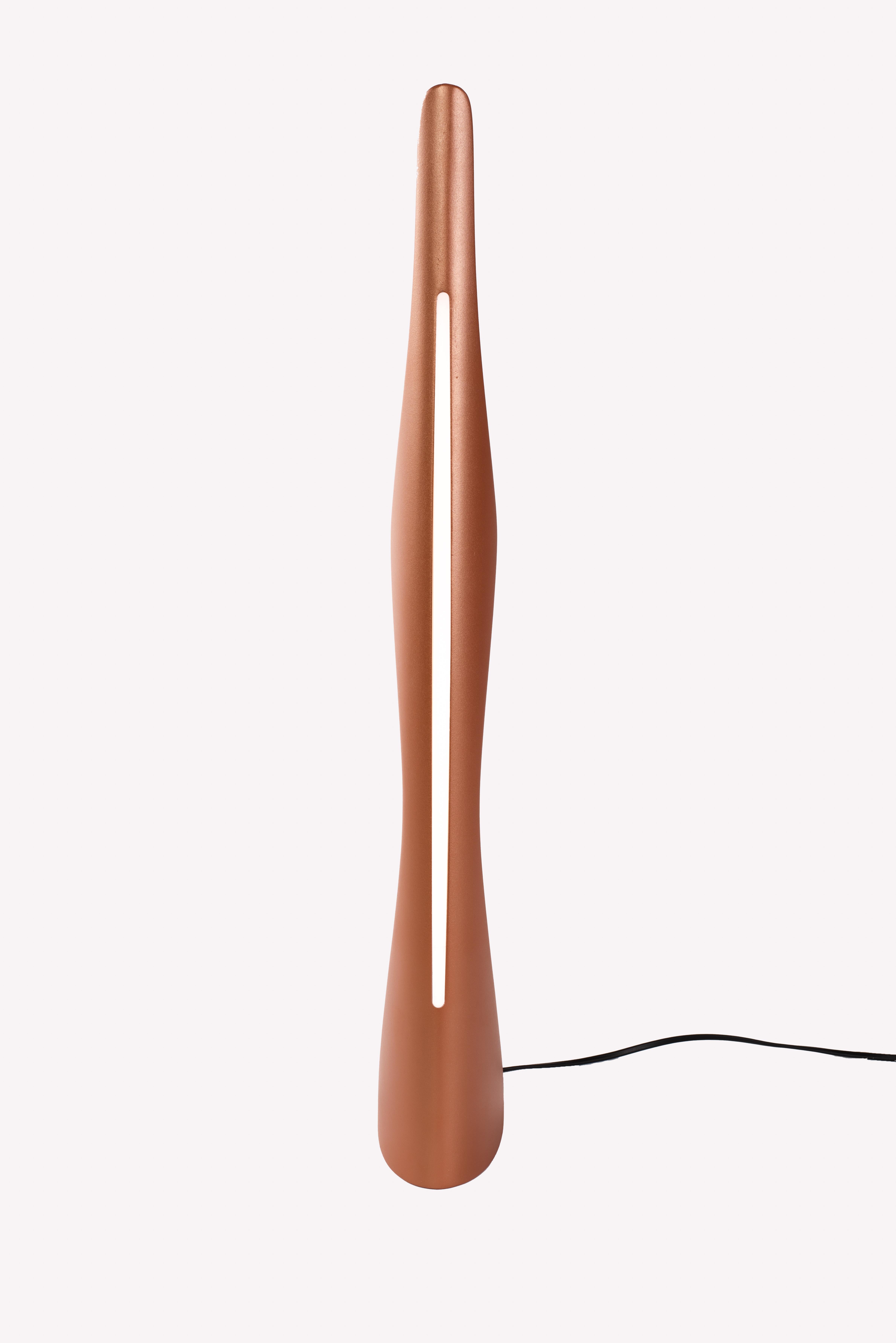 Modern by Cyril Rumpler Handmade Table Light Aluminium Silhouette Copper For Sale 4