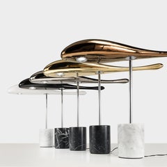 Lampe de bureau moderne en céramique et marbre blanc poisson volant