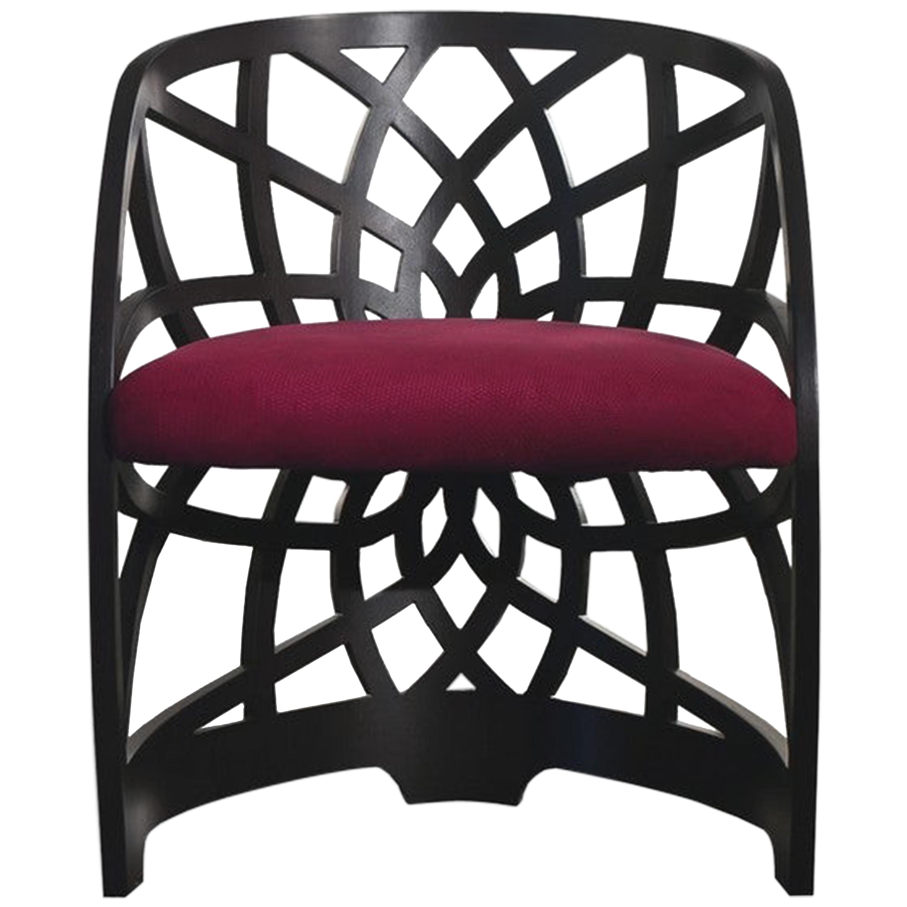 Modern von Giueseppe Carpanelli Galileo Kleiner Sessel mit durchbohrtem Fuß