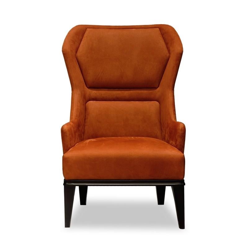 Italian Modern by Giuseppe Carpanelli Ara Armchair with Leather For Sale