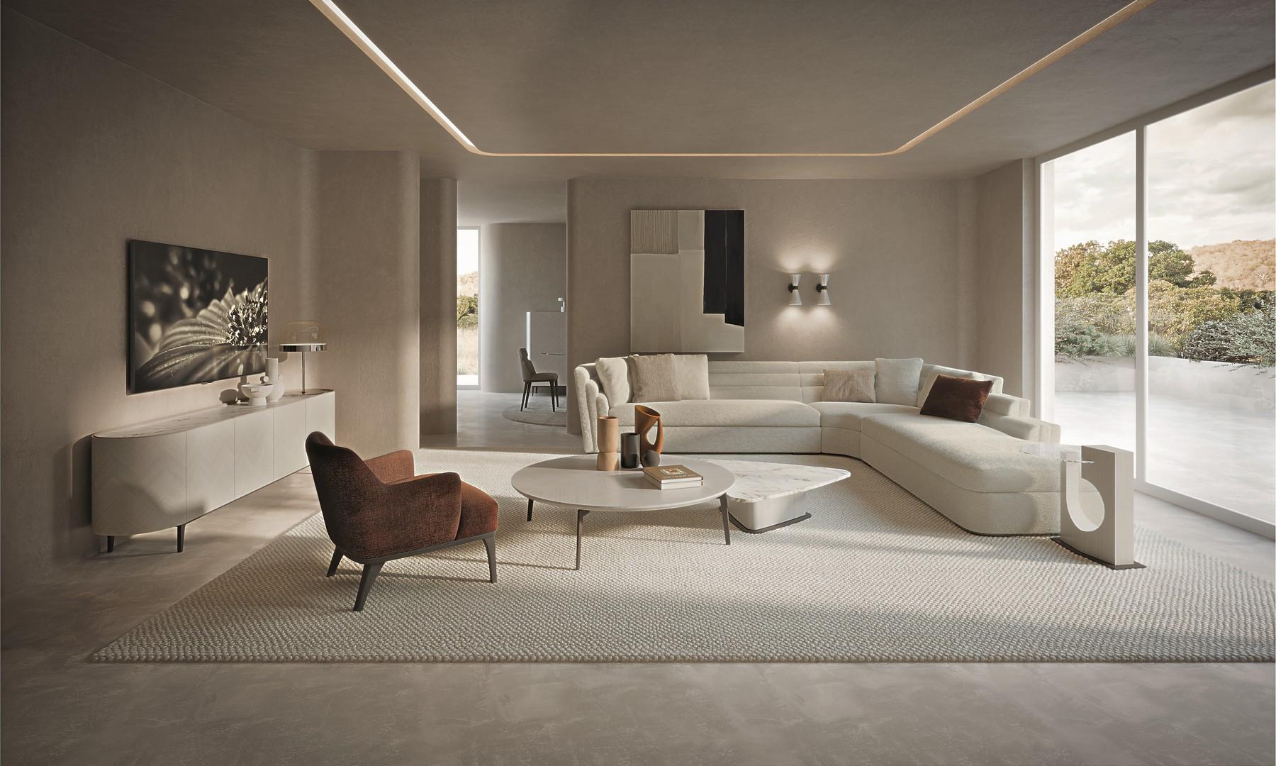 Intarsio Credenza moderna di Giuseppe Carpanelli Alfea in legno di Tay chiaro in vendita