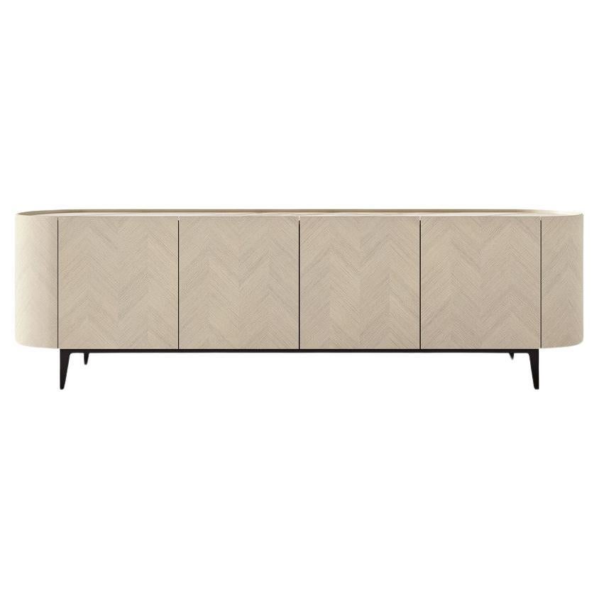 Credenza moderna di Giuseppe Carpanelli Alfea in legno di Tay chiaro