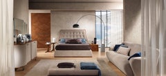 Modern by Giuseppe Carpanelli Desyo Bed with Frame in Canaletta Walnut