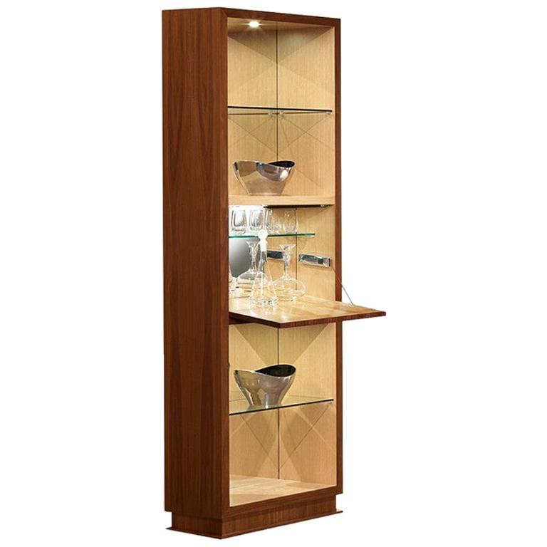 Modern by Giuseppe Carpanelli Desyo Cabinet Bar Version with Doors in Canaletta