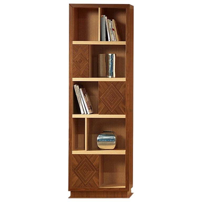 Modern by Giuseppe Carpanelli Desyo Cabinet with Small Doors in Canaletto Walnut For Sale