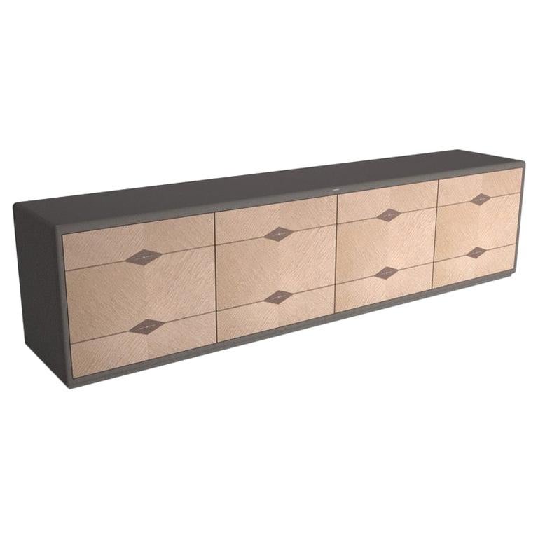 Modern by Giuseppe Carpanelli Desyo Lux Sycomoro Wood Sideboard For Sale