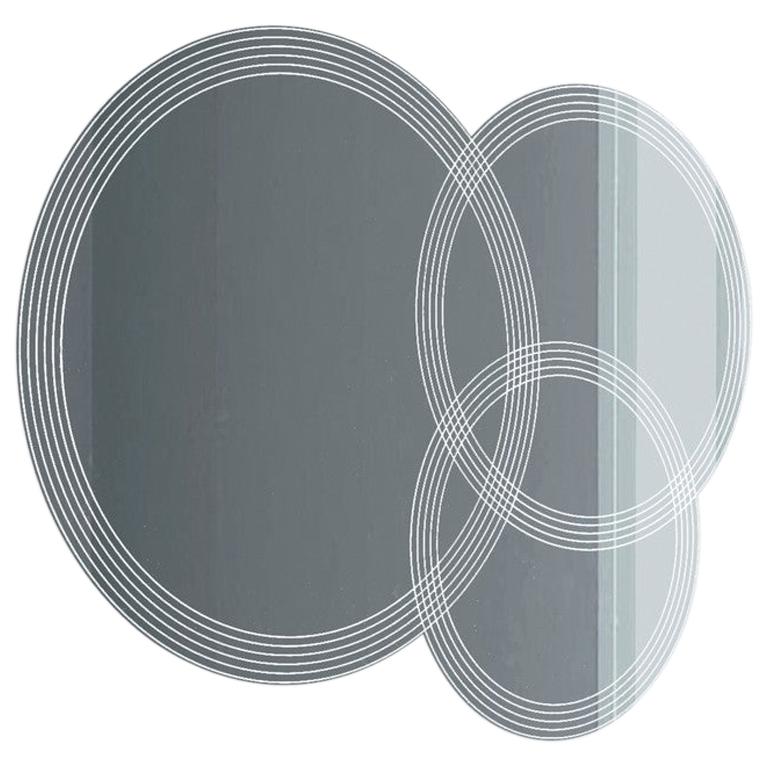 Modern by Giuseppe Carpanelli Iride 3 Circles Mirror For Sale