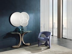 Modern von Giuseppe Carpanelli, Mistral gepolsterter Stuhl mit Rückenlehne aus Holz