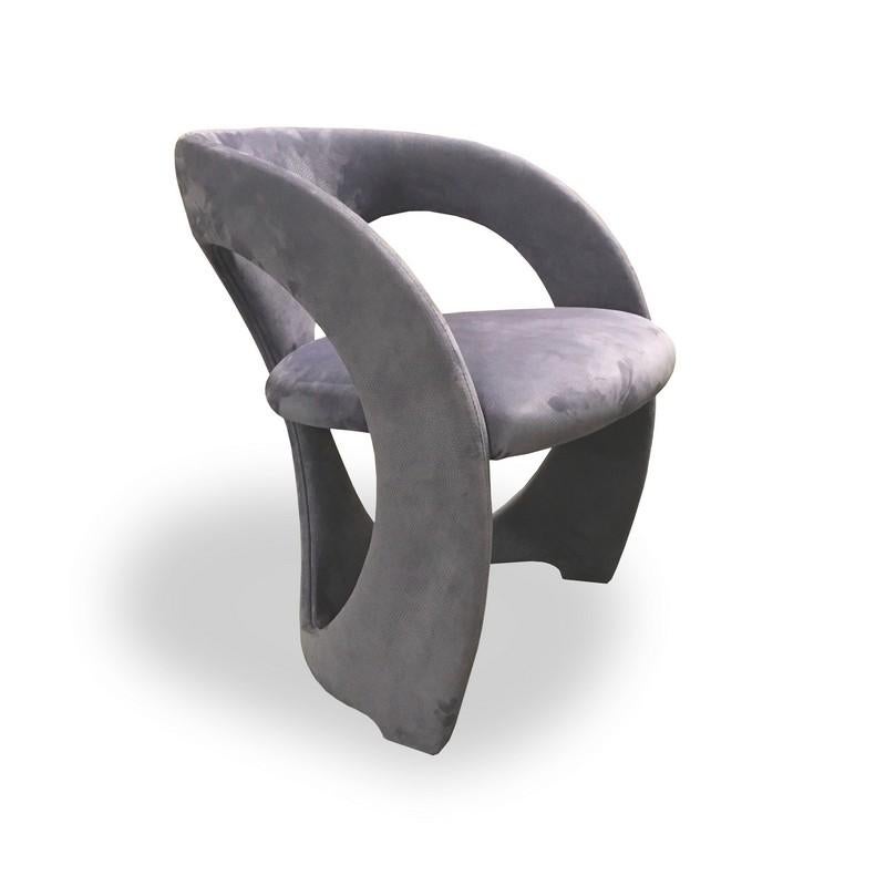 Contemporary Modern by Giuseppe Carpanelli Mistral padded Chair with back in wood For Sale