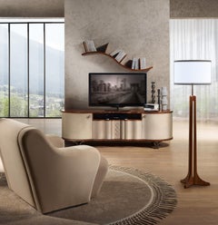 Modern by Giuseppe Carpanelli Mistral Coated TV Cabinet in Canaletta Walnut