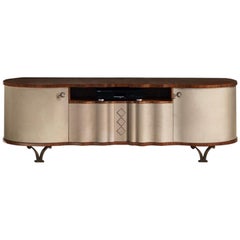 Modern by Giuseppe Carpanelli Mistral Coated TV Cabinet in Canaletta Walnut