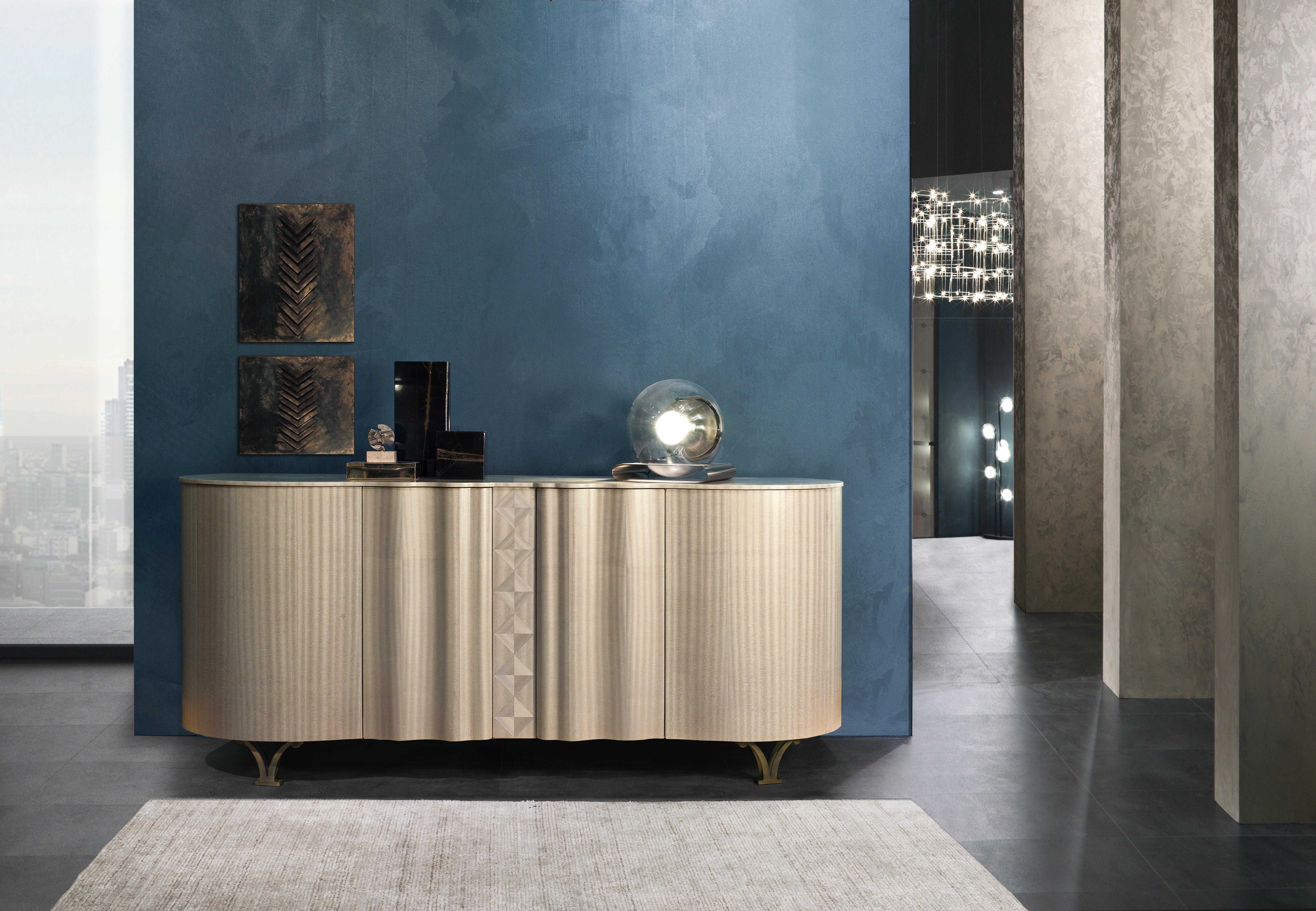 Modern by Giuseppe Carpanelli Mistral Inlaid Sideboard In New Condition For Sale In Desio, IT