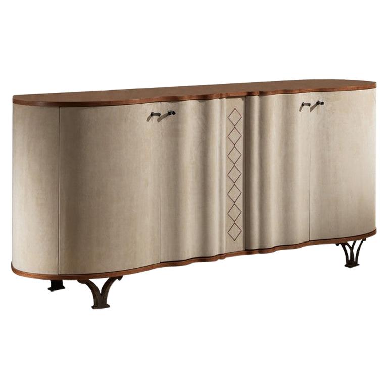 Modern by Giuseppe Carpanelli Mistral Sideboard with Coated Doors For Sale