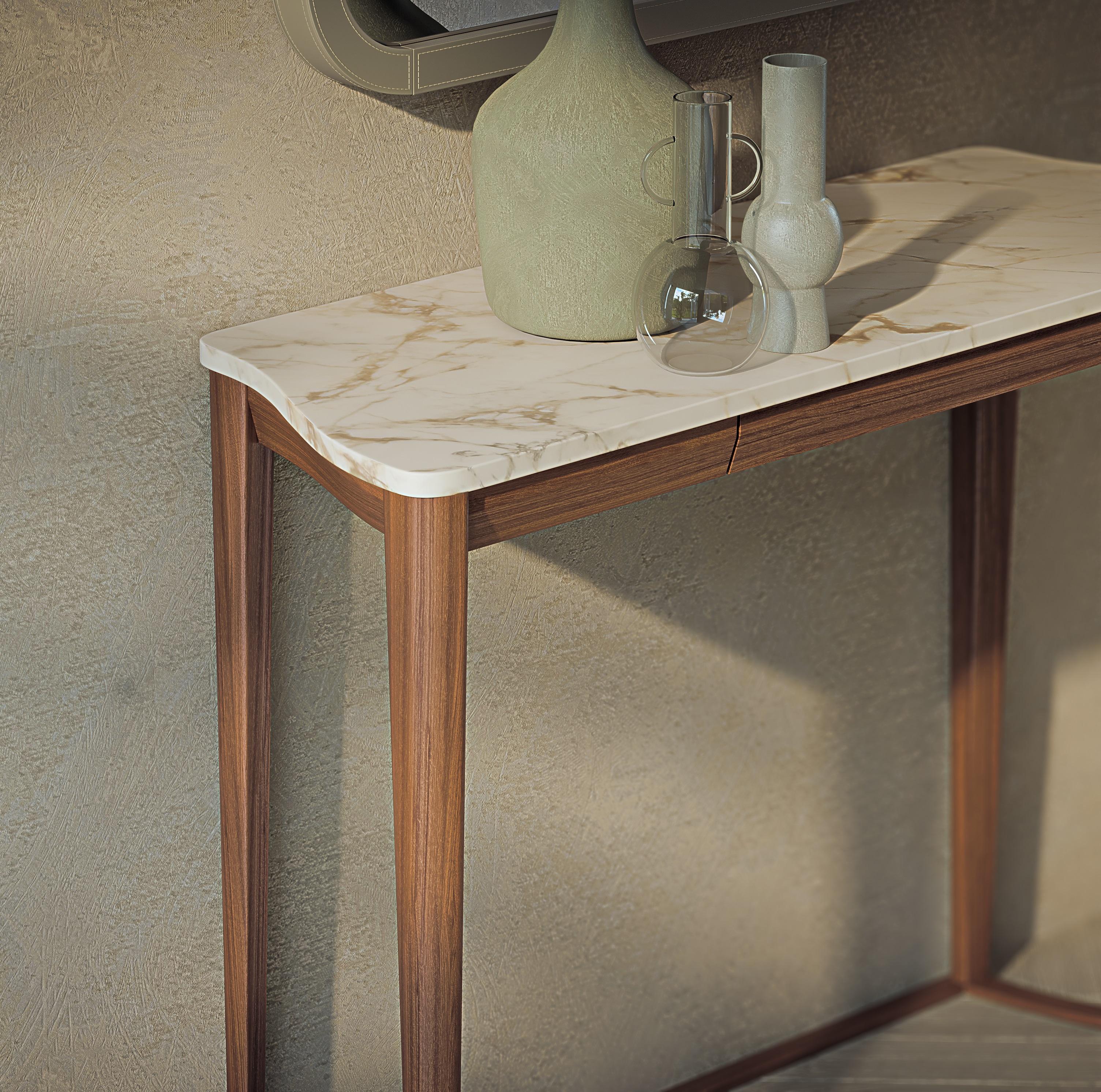 Italian Modern by Giuseppe Carpanelli Pegaso Consolle with Marble Top For Sale