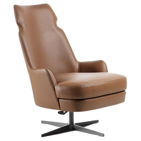 Modern by Giuseppe Carpanelli Shape swivel bergere in leather