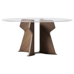 Mesa de formas Modern by Giuseppe Carpanelli en nogal canaletta