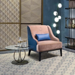 Modern by Giuseppe Carpanelli Square Armchair with Quilted Back