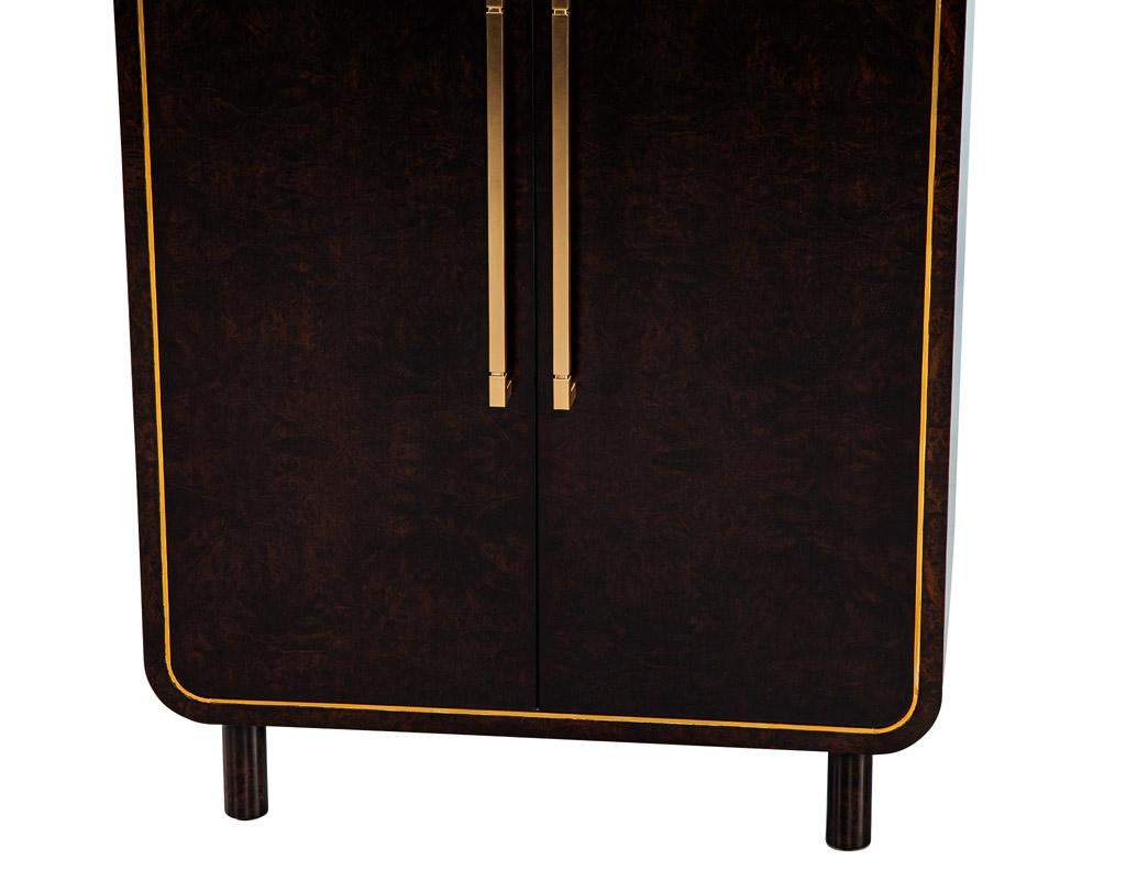 Modern Cabinet with Inlay Brass Metal For Sale 8