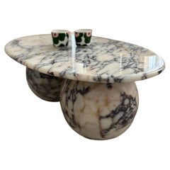 Modern Calacatta Viola Marble Coffee Table - Living Room End Table - Side Table