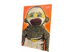 Modern California Oil Painting of a Sock Monkey by Dave Wilcox