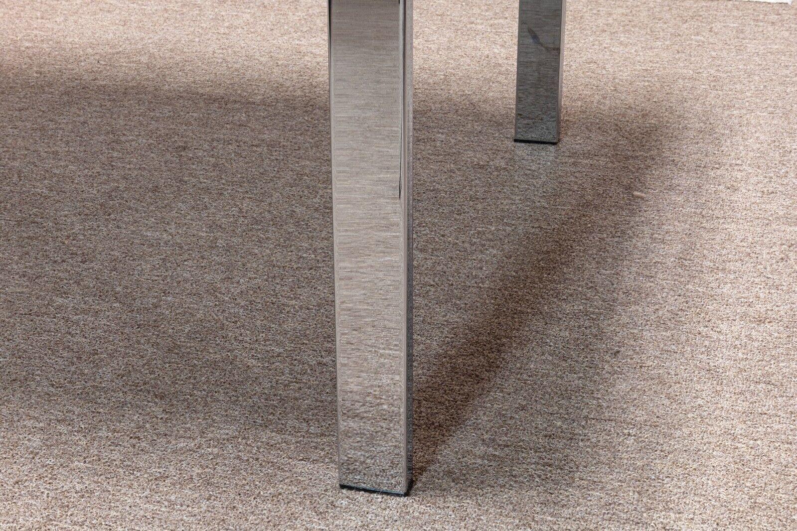 Modern Calligaris Key Expandable Chrome Smoked Glass Dining Table Made in Italy 4