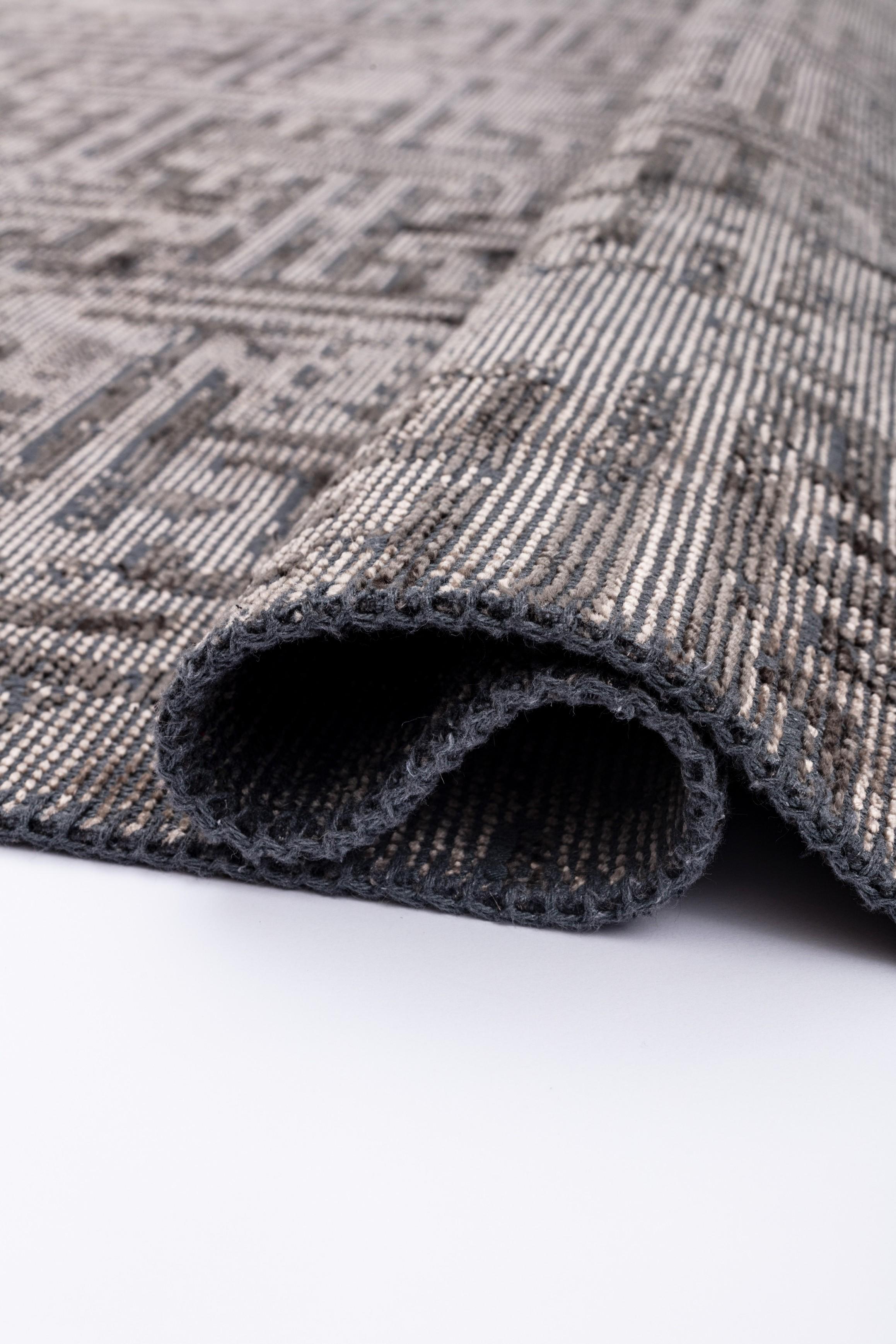 in vendita:  (Grigio) Tappeto di lusso Camouflage moderno rifinito a mano 2