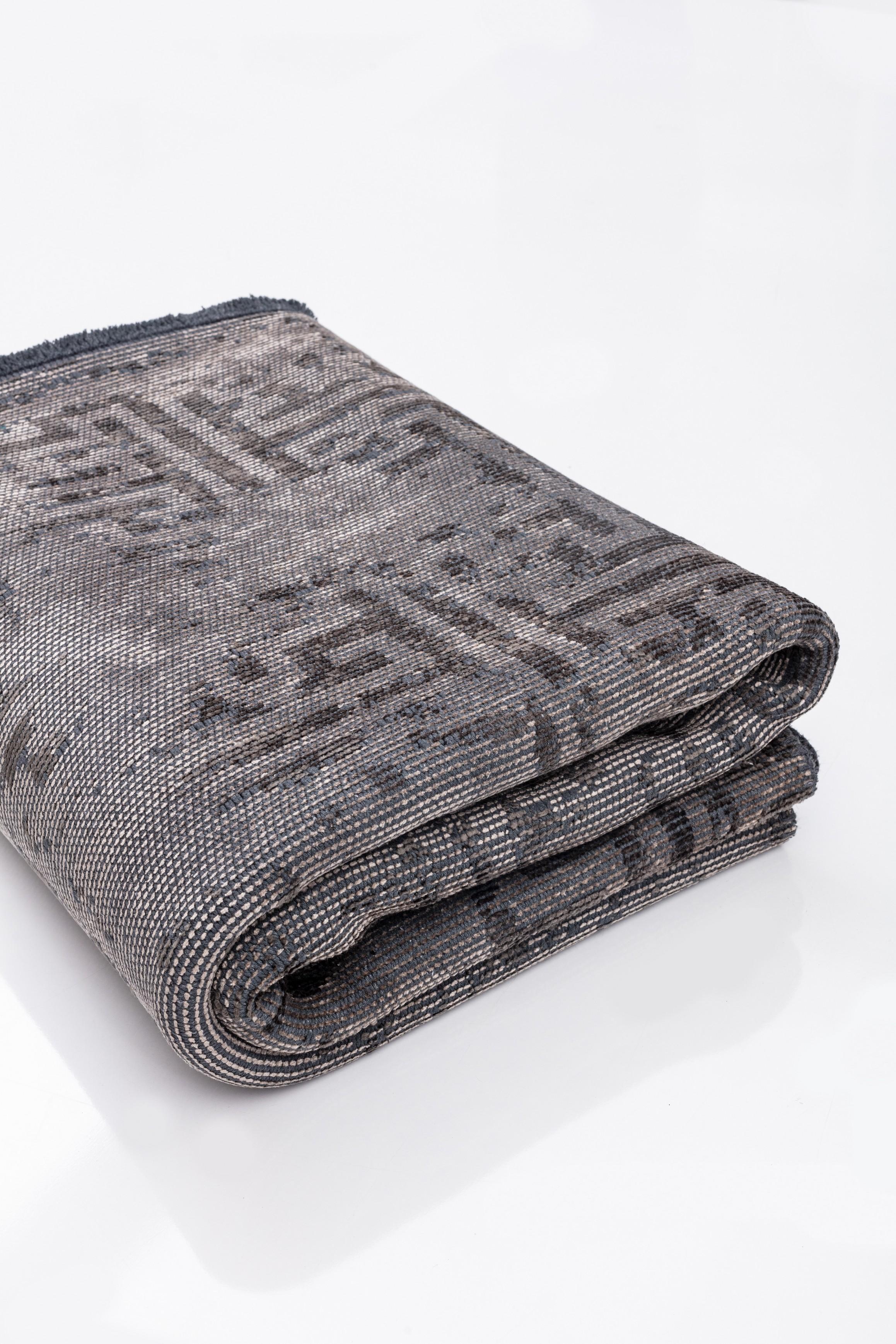 in vendita:  (Grigio) Tappeto di lusso Camouflage moderno rifinito a mano 4