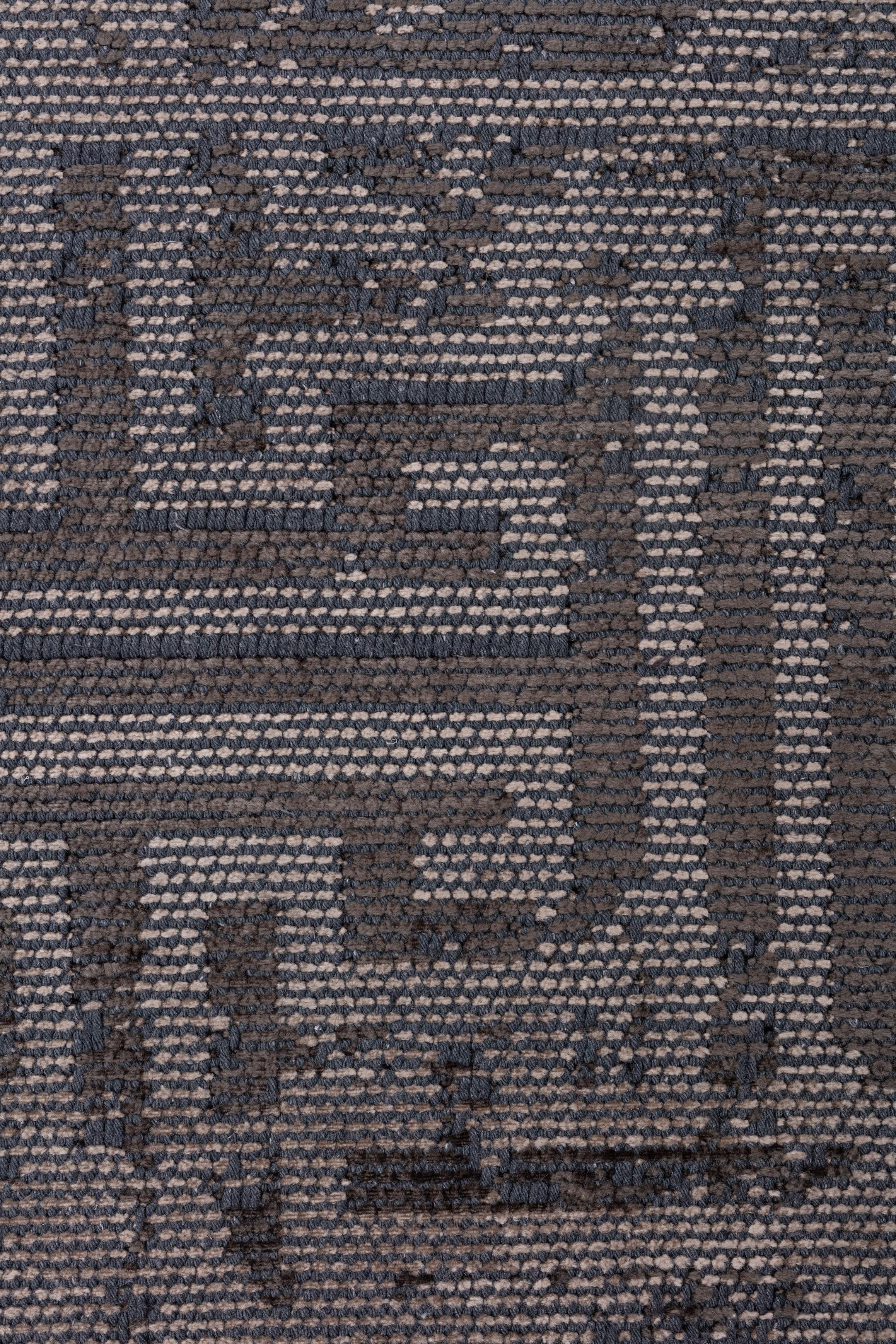 in vendita:  (Grigio) Tappeto di lusso Camouflage moderno rifinito a mano 5