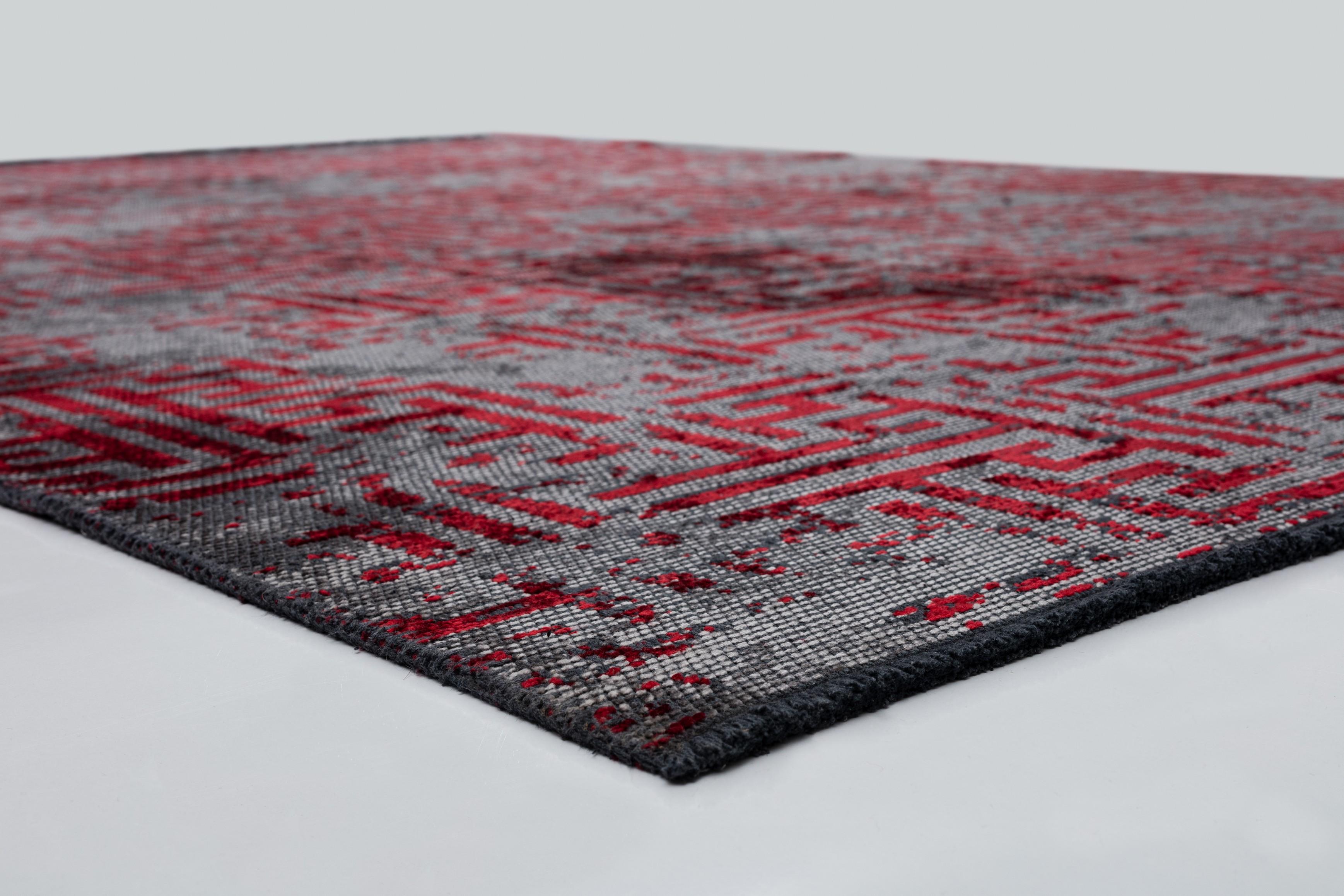 in vendita:  (Rosso) Tappeto di lusso Camouflage moderno rifinito a mano 4