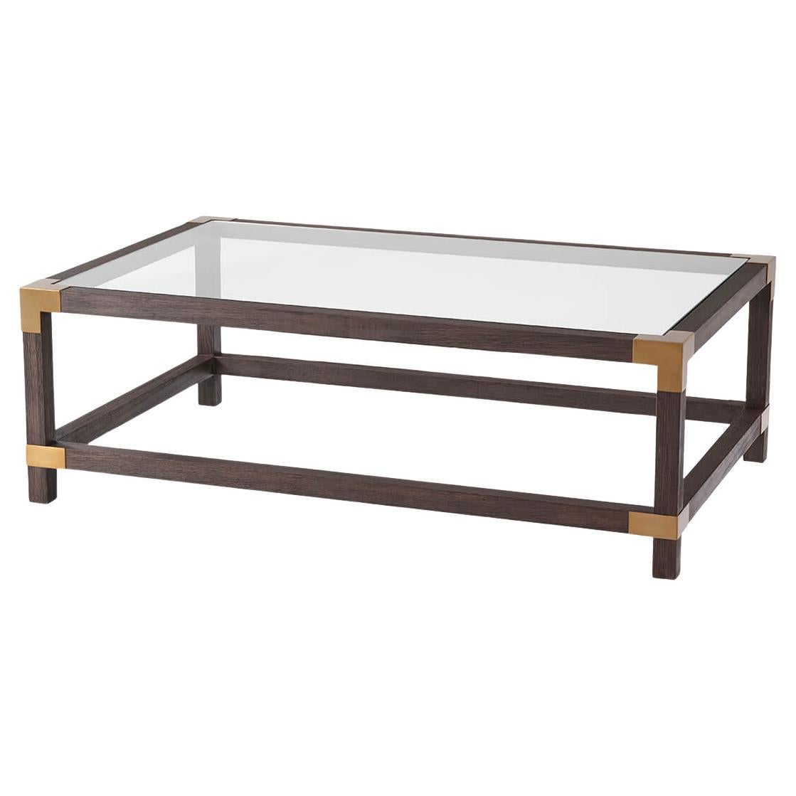 Modern Campaign Form Cocktail Table For Sale