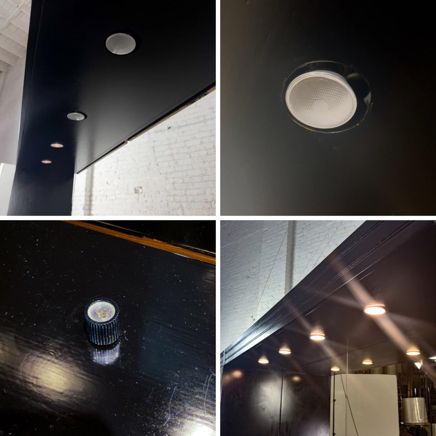 Lit modulable moderne Henredon laqué noir avec armoires latérales en vente 7