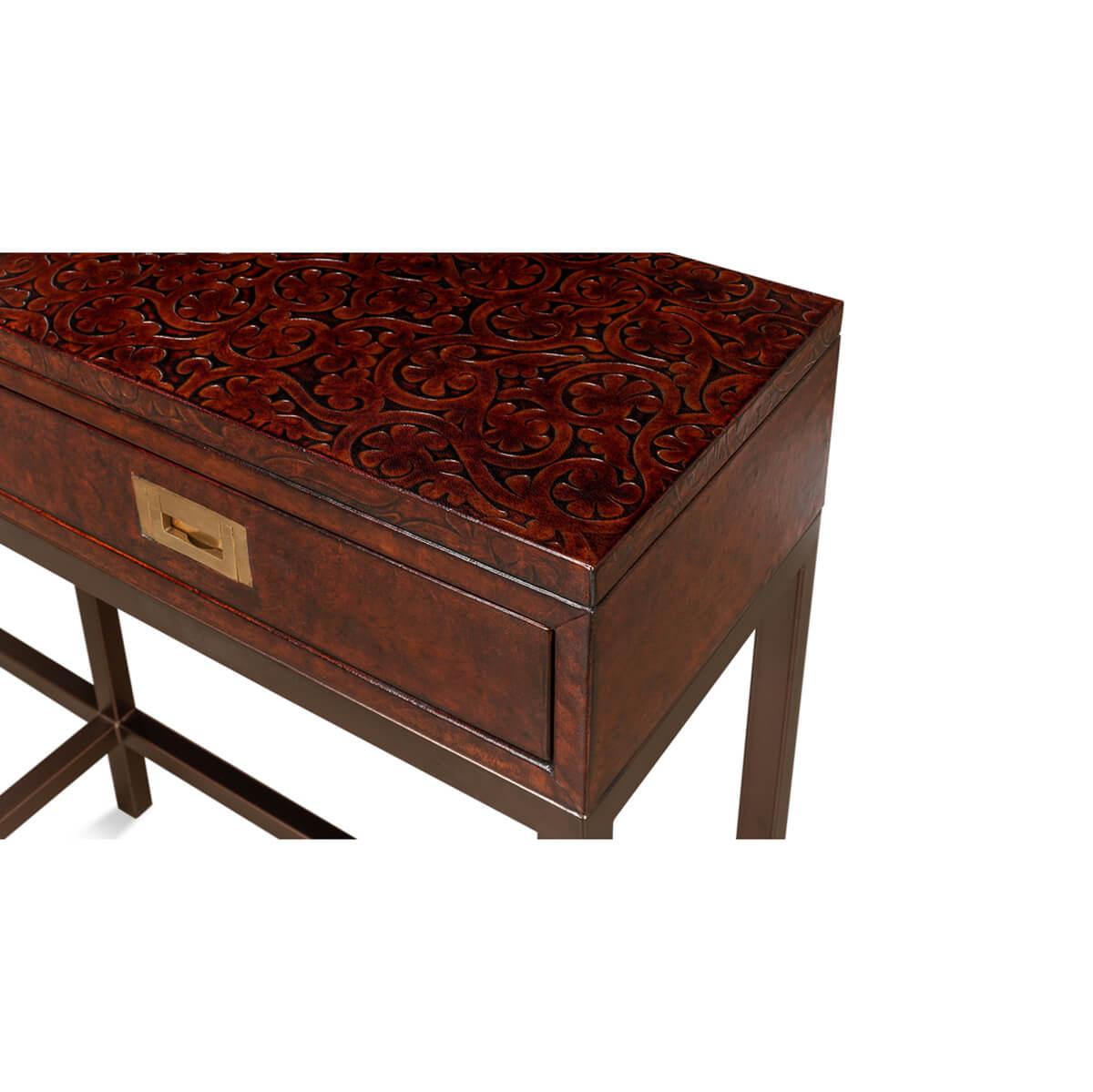 Contemporary Modern Campaign-Style Console For Sale
