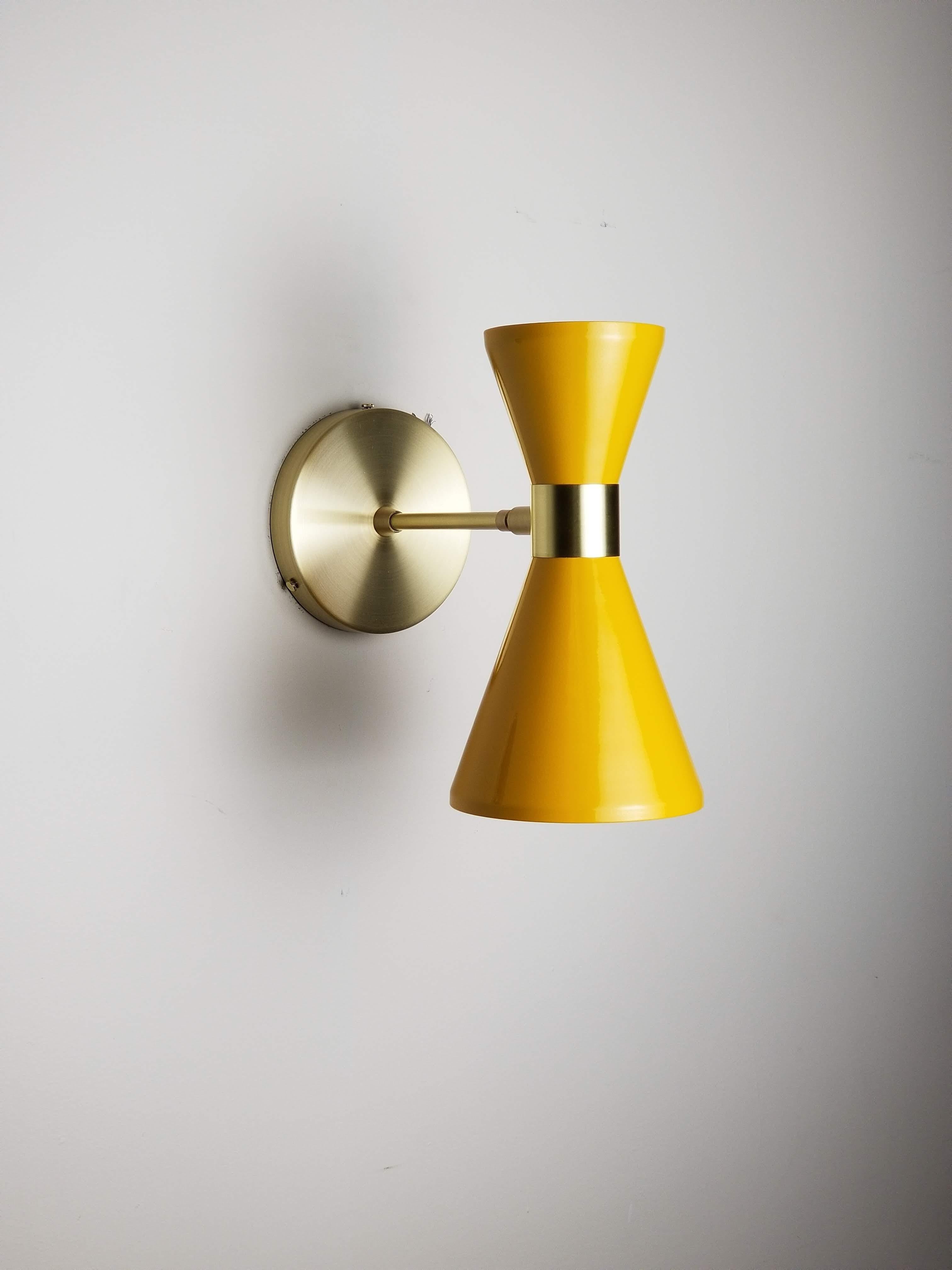 yellow wall sconce